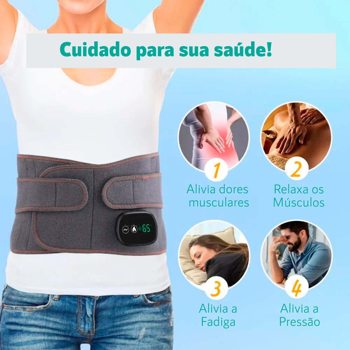 THERMOLOMBAR - Cinta massageadora e aquecimento