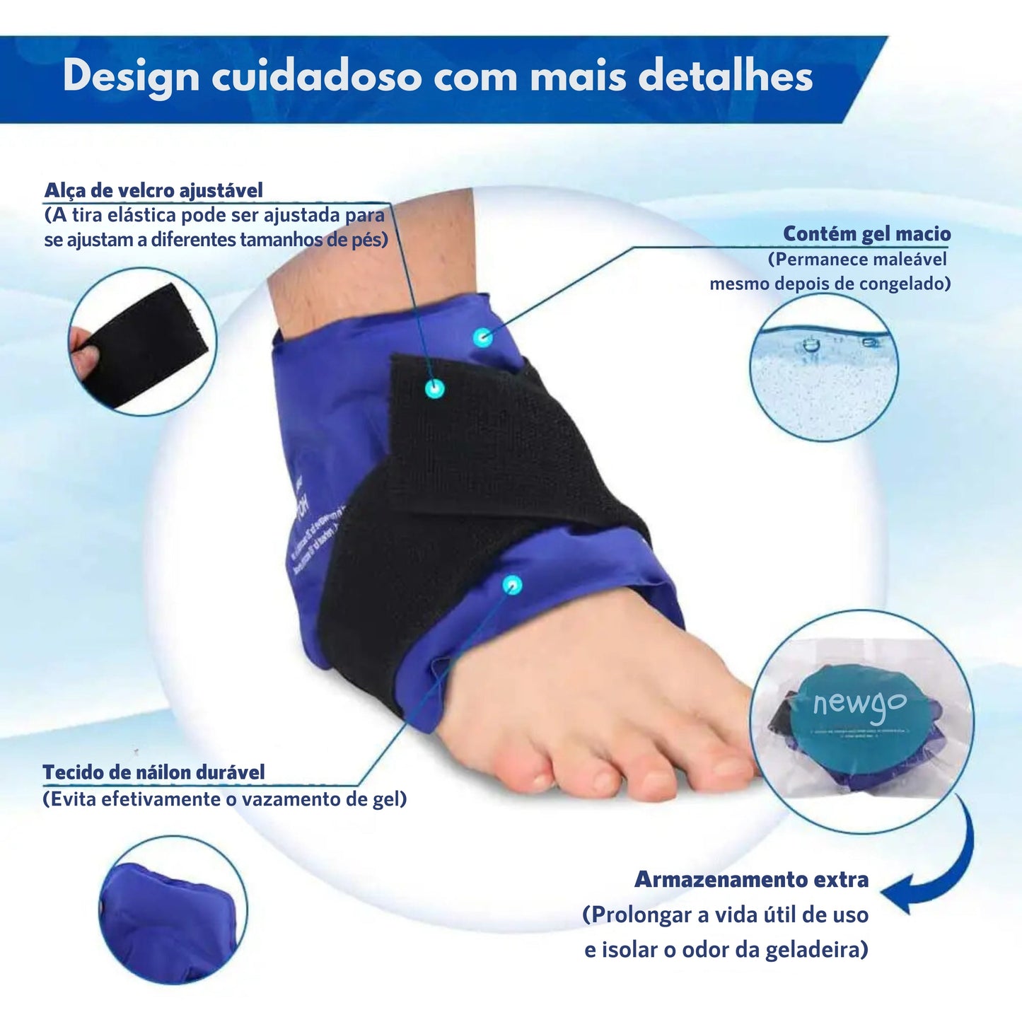 Compressa Quente e Fria Terapêutica para Pés