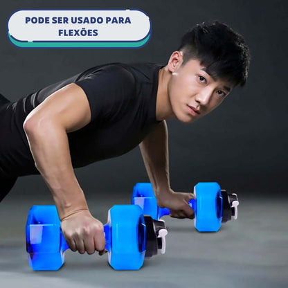Halter com água exercicio em casa