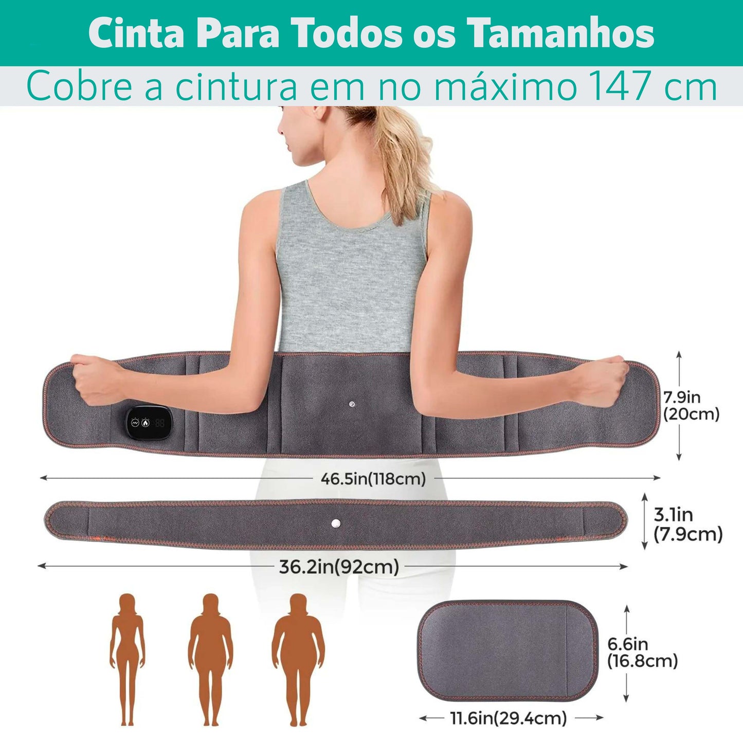 THERMOLOMBAR - Cinta massageadora e aquecimento