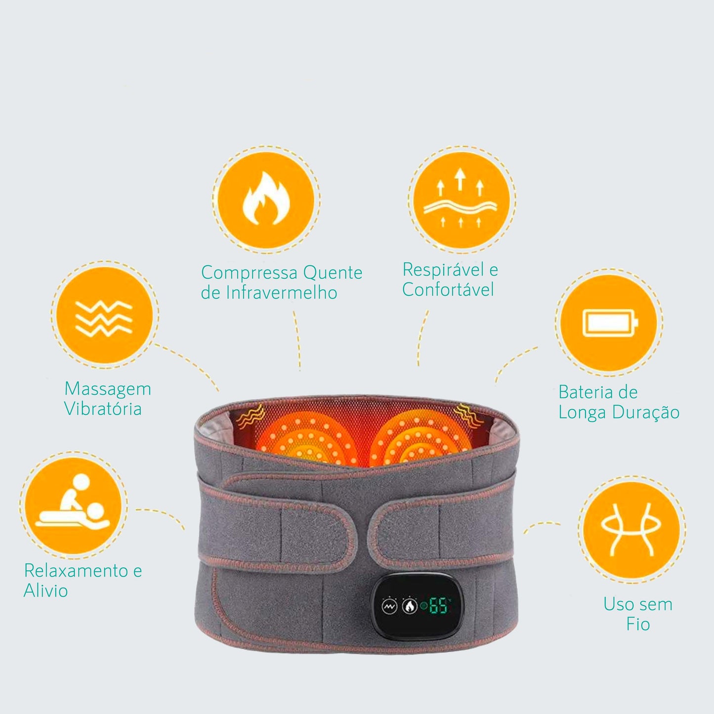 THERMOLOMBAR - Cinta massageadora e aquecimento