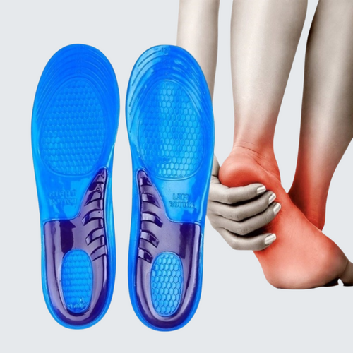Palmilha Ortopédica Gel de Silicone para Dores nos Pés Anti Impacto para Sapato