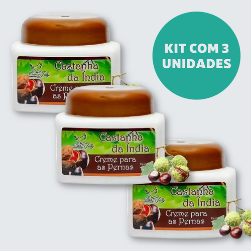 Creme para Má Circulação Castanha da India  240g - KIT COM 3